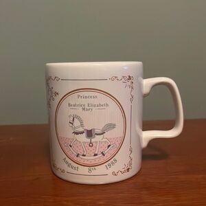 Coloroll Kilncraft England Commemorative Mug Princess Beatrice‎ Royal Family Vtg